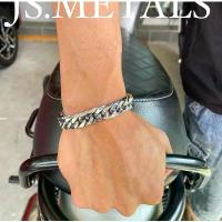 ราคา ส่งฟรี ลดราคา METALS สร้อยข้อมือเลส รุ่นตัดเหลี่ยม 12 mm สีเลสเงา สแตนเลส316L ไม่ลอก โดนน้ำได้ ใส่ได้ทุกวัน B02-02 (1733202409529313163)