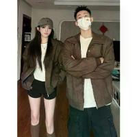 ราคา ชุดคู่รักสไตล์อเมริกันย้อนยุค เสื้อแจ็คเก็ตเบสบอลสีน้ำตาล คอลเลกชันใหม่สำหรับฤดูใบไม้ร่วงและฤดูหนาว เสื้อคาร์ดิแกนหนัง PU หลวมระดับไฮเอนด์สำหรับผู้หญิง ช ุ ด ขา ว สงกรานต์ ช (1733214435952789396)