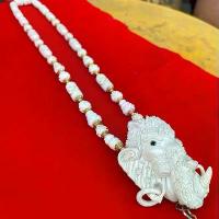 ราคา สร้อยคอJาช้าง สร้อยJาช้างแกะสลัก สร้อยJาช้างแท้ทั้งเส้น ขนาดยาง14นิ้ว ปลายJาแกะสลัก (1733892179095487858)