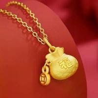 ราคา สร้อยคอถุงนำโชคขนาดเล็ก วัสดุเหรียญทองแดงแท้ สำหรับผู้หญิง จี้กระเป๋าสตางค์ แฟชั่น carousel cuff tiffany and co สร้อย ข้อ มือ งาช้าง ของ แท้ ด้ายแดง เพิ ร ธ แซนต้า (1733544061945021975)