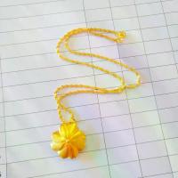 ราคา Flower Pendant Necklace Peony Flower Casing Chain Necklace สร้อย คู่ (1733895176015349593)