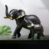 ราคา รูปปั้นช้างแม่และลูกช้าง รูปปั้นเรซินสัตว์ ตกแต่งโต๊ะทำงาน ห้องนั่งเล่น สำนักงาน (1734203945728509252)