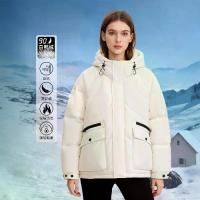 ราคา เสื้อแจ็คเก็ตขนเป็ดสั้นสำหรับผู้ชาย สีขาว ผลิตจากขนเป็ด สไตล์ลำลอง Unisex ใหม่ มีฮู้ด กันหนาว ปี 2025 (1732793232936567822)