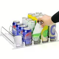 ราคา กล่องเก็บเครื่องดื่มในตู้เย็น กล่องเก็บขวดและกระป๋องในตู้เย็น ตู้กดกระป๋องโซดาอัตโนมัติ ใบพัดเครื่องดื่ม สีขาว แบบแท่ง พร้อมแผ่นแบ่งชั้นคู่ที่อัปเกรดแล้ว และตัวล็อกแบบกด (1733619750005933810)