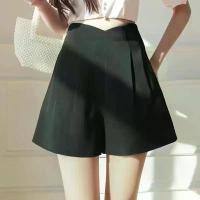 ราคา กางเกงสูทขาสั้นสำหรับผู้หญิง สีขาว สไตล์ฤดูร้อน เอวสูง ทรงหลวม กางเกงขากว้าง ทรงเอ ชุดลำลอง กางเกงขาสั้น (1732629071752496642)