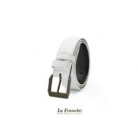 ราคา - เข็มขัดหนังวัวแท้ Nappa สีขาว พร้อมหัวเข็มขัด #5F0014 (1732875746918041087)