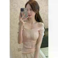 ราคา เสื้อยืดแขนสั้น คอวี สไตล์ชาแนล สีชมพู สำหรับผู้หญิง ใส่หน้าร้อน ผ้าบาง ทรงสลิมฟิต ทำจากผ้าไหมน้ำแข็ง เสื้อถัก มีคอปก (1731386529400390980)