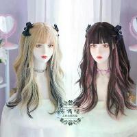 ราคา วิกผมเต็มตัว ไฮไลท์กันย์ สีดำ สีชมพู สีทอง ผมหยิกยาว สีดำ (1733627694421607515)
