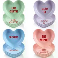 ราคา จาน/ชามรูปหัวใจวาเลนไทน์ จำนวน 12 ชิ้น จากแบรนด์ Conversation Hearts ผลิตจากพลาสติก ขนาด 5.7 นิ้ว สีชมพู สำหรับใส่ขนม ขนมหวาน สลัด และผลไม้ ใช้ตกแต่งบนโต๊ะอาหาร เหมาะสำหรับงานแต่ (1734365540396860794)