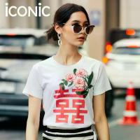 ราคา iCONiC FEN SANGHEE T-SHIRT #4750 เสื้อยืด พิมพ์ลาย อักษรจีน สีชมพู ปักดอกไม้ POP UP (1730999151581235360)