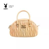 ราคา Playboy รุ่น Jazzy Women's Bagกระเป๋าสะพายข้างผู้หญิงST-BS252PB129R ดีไซน์ทรงโดมเย็บนวมแต่งโลโก้ มี 2 สี สีน้ำตาล/สีชมพู มีบริการเก็บปลายทาง (1733576699608400918)