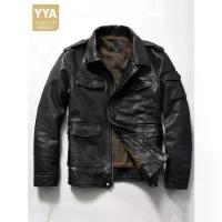 ราคา เสื้อแจ็คเก็ตหนังแท้, หนังวัวผู้ชาย, สไตล์วินเทจสตรีท, กระเป๋าหลายช่อง, ซิป, เสื้อคาร์โก้พังก์, ชาย, สีดำ, แจ็คเก็ตสั้นเหม็นมอเตอร์ไซค์ (1730396959080876414)