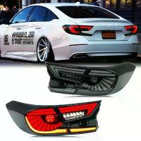 ราคา ไฟท้าย LED, สำหรับ Honda Accord 2018-2023 รุ่นที่ 10, สีดำ, มีการเคลื่อนไหวสตาร์ทอัพ, กระพริบตาแบบอนุกรม, ชุดประกอบไฟท้าย (1732983815455933753)