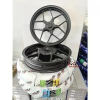 ราคา ล้อแม็กพร้อมยาง Y55 CLICK 125i/ PCX ยางนอกเรเดียน 80/90 90/90,ขอบ14 **ไม่ใช้ยางใน มีลูกปืน สีดำ (1733823619979118044)