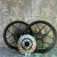 ราคา ล้อแม็ก PCX150 ปี2018-2021 พร้อมชุดแปลง จานดิส+บูช ครบชุด ขนาดแม็ก 1.85/2.15*14 สีดำ แถมจุ๊บเลส (1733868429866272406)