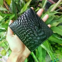 ราคา แนะนำ แนะนำ กระเป๋าหนังจระเข้ กระเป๋าสตางค์หนังแท้ สีดำ ข้างหลังกระเป๋า เสียบบัตรได้ หนังจระเข้ เป็นส่วนท้องของจระเข้ ทรง USTikTok (1734085307503445612)