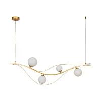 ราคา โคมไฟช่อ ไฟเพดานโป๊ะแก้ว 4หัว โคมไฟตกแต่งเพดาน สไตล์โมเดิร์น นอร์ดิค modern nordic สีทอง ขั้ว G9=4 รุ่น WL-C1905-4P175 (1733898324976043980)