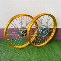 ราคา ชุดล้อ สีทอง ชุดล้อโล วงล้อINFINITY 140x17 (2วง) +ดุมเงา(หน้า-หลัง-ดุมเสตอร์)+ซี่ลวดชุบโครเมียม DEMON-125 MSX-125 MSX-S (1733054456821417817)