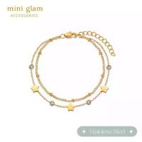 ราคา Miniglam Lullabell Star with Crystal Chain Bracelet (Gold) สร้อยข้อมือพร้อมจี้รูปดาวและคริสตัล สีทอง (1734128290544256775)