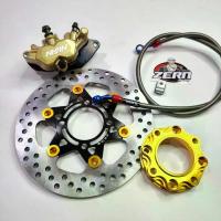 ราคา ปั๊มล่าง สีทอง โลโก้นูน + จานCNC ดำหมุดทอง + สเปเซอร์ คละสี +สายเบรคZERN หัวกลม เวฟ125R / เวฟ125S / เวฟ125ไฟเลี้ยวบังลม (1734350224346679125)