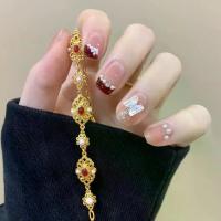 ราคา สร้อยข้อมือลายดอกไม้ทับทิม สีทอง สำหรับผู้หญิง ประดับมุก โซนเพนกวิน เครื่องประดับจำลองสุดหรู (1734268765924984071)