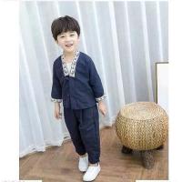ราคา ชุดเสื้อกางเกงจีนคอวี ปักลายนกกระยาง สีน้ำเงิน (1734319348823590319)