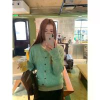 ราคา เสื้อคาร์ดิแกนถักไหมพรมสไตล์เกาหลีใหม่ปี 2026 สำหรับผู้หญิง เสื้อคลุมแฟชั่นฤดูใบไม้ร่วงแบบต้นฤดู สีเขียว เสื้อสเวตเตอร์แจ็คเก็ตสำหรับผู้หญิง (1733833996900730823)