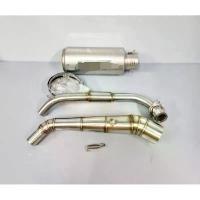 ราคา คอท่อสแตนเลส MSX/MSX-SF/Demon 125 พร้อมปลายท่อ Project กระป๋อง สีเงิน ปลายตะแกรง เข้าชุดสุดๆ  เสียงแน่น งานสวยแข็งแรง (1734242559573460814)