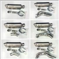 ราคา คอท่อ MSX/R3/Ninja300/Z300/Raider150/Aerox 155 + ปลายท่อ AK ปลาย 2 รู ยาว 14 นิ้ว สีเงิน แถม แคทโล่งลดเสียง (1731345995711087848)