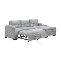 ราคา INDEX LIVING MALL โซฟาเบดผ้า L-shape รุ่นโดมินิก้า - สีเทา (1730769570530756664)