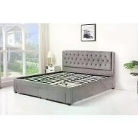 ราคา Global House (1/3) TRUFFLE เตียงหัวเบาะผ้ากำมะหยี่ รุ่นบิลเซิน ขนาด 6 ฟุต สีเทา (1729831120721447813)