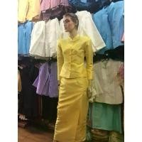 ราคา ชุดไทยจิตรลดา สีเหลือง ผ้าไหมอิตาลีเกรดเอ Thaidress (1733960311812883980)