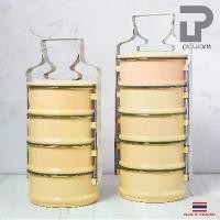 ราคา 【​โปรโมชั่นสุดร้อน!】 ปิ่นโต ปิ่นโตเคลือบ ปิ่นโตทำบุญ สีเหลือง 14cm x 4ชั้น และ 5ชั้น ตรานกเพนกวิน (1733333225875407947)