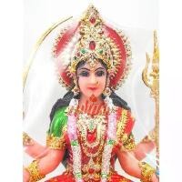 ราคา พระแม่อุมาเทวี สีแดง นั่งบัลลังก์ รุ่นพิมพ์ 9 นิ้ว ความสูง ประมาณ 15 ฐานกว้าง (1734300798637672399)