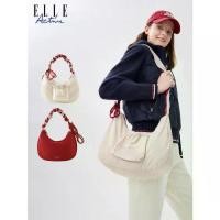 ราคา แอลล์ แอคทีฟ| กระเป๋าสะพายข้างทรงหม้อหุงข้าวสองหน้า ELLE Active สำหรับผู้หญิง สีแดง กระเป๋าสะพายข้างแบบสะพายข้าง กระเป๋าถือแบบลำลอง (1734322373335614757)