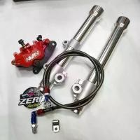 ราคา กระบอกโช้คกลึงเงา CNC เกรดA + ปั๊มโลโก้นูน สีแดง + สายเบรคเซิน หัว90 เวฟ125ไฟเลี้ยวบังลม , เวฟ125R , เวฟ125S , เวฟ100S (1734163849383609434)