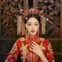 ราคา หูฟังเจ้าสาว สไตล์จีน สีแดงใหม่ ครบชุด มงกุฎฟีนิกซ์แต่งงาน หูฟัง Xiuhe มงกุฏเจ้าสาว ชุดสามชิ้น (1732223738809713905)