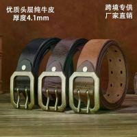 ราคา เข็มขัดหนังวัวแท้ ชั้นบนสุด กว่างโจว สำหรับผู้ชาย สไตล์วินเทจ ดีไซน์ยีนส์ อเนกประสงค์ อินเทรนด์ เข็มขัด หัวเข็มขัดทองแดงเทียม (1732653404325775335)