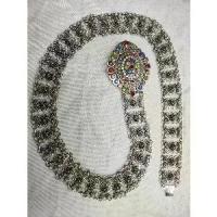 ราคา 【จัดส่งจากประเทศไทย】 เข็มขัด​เงิน เข็มขัดชุดไทย เข็มขัดหัวเพชร​ เครื่องประดับชุดไทย (1734337780350092637)