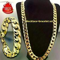 ราคา 1 ชิ้น/2 ชิ้น (สร้อยคอ + สร้อยข้อมือ, ชุบทอง 18K สร้อย NK ชุบทอง) สร้อยคอและสร้อยข้อมือแบบยูนิเซ็กซ์ (1733666426061031316)