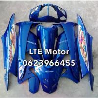 ราคา ชุดสี เฟรม wave 100 box ฮอนด้า เวฟ 100s w100 ubox รุ่นมีกล่องใต้เบาะ รถปี2005 ครบคัน 10 ชิ้น สีน้ำเงิน (1734368690149557962)