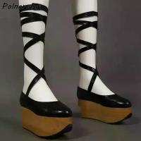 ราคา รองเท้าคีบพื้นเรียบลายไม้ ส้นสูง ปลายแหลมตื้น สายรัดข้อเท้า สไตล์หรูหรา พื้นหนาแบบแพลตฟอร์ม รองเท้าผู้หญิงสำหรับใส่เป็นชุด/เดรส รองเท้าแฟชั่น (1734253984616974293)