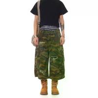 ราคา กางเกงครอป ลายพรางวินเทจ หินถูกทำลาย สไตล์อเมริกันเรโทร ทรงหลวม ขากว้าง กางเกงขาสั้นคาร์โก้ด้อย เทรนด์ BTSG กางเกง นักเรียน ปลายขา ทหาร ไอ กัน งาน แท้ เสื้อ hined ปีกนก baggy ของ (1731315689783198761)