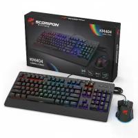 ราคา Marvo KM404 ชุดมีไฟ คีย์บอร์ด Rainbow และเมาส์6ปุ่มมีไฟ7สี USB Keyboard Combo สำหรับเกมมิ่ง แป้นพิมพ์ ไทย-อังกฤษ รองรับ USB รุ่น KM404 มีไฟ LED คีย์บอร์ด 104 ปุ่ม เมาส์ OPTICAL 6 (1733059131791935343)
