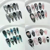 ราคา เล็บปลอมงานสีเจล สายฝอ สายคอน งานอลัง งาน Handmade แบบ 10 เล็บ (1731937815004218966)