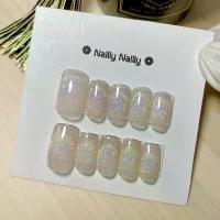 ราคา [COD] เล็บpvc งานเจลลายลูกแก้วโฮโลแกรม #เล็บเจล #เล็บปลอมสำเร็จรูป (1731792202729883552)