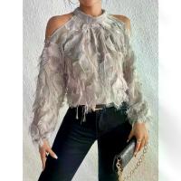 ราคา เสื้อเชิ้ต เรียบหรู สำหรับผู้หญิง วัสดุกำมะหยี่เทียม แขนยาว แต่งระบาย เสื้อสวมหัว คอกลมกึ่งโปร่งใส อเนกประสงค์ เหมาะสำหรับทุกฤดูกาล ชุดลำลองและทางการ เนื้อขนนก ดีไซน์พู่ (1732271408734766480)