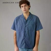 ราคา American Eagle Button-Up Poolside Shirt เสื้อเชิ้ต ผู้ชาย แขนสั้น (EMSH 015-6238-436) (1734216300069750044)
