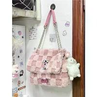 ราคา กระเป๋าถือผู้หญิงระดับพรีเมียม กระเป๋าถือขนเฟอร์ลายสก็อตใหม่ระดับพรีเมียม กระเป๋าสะพายข้างสะพายไหล่เดียวสำหรับไปทำงาน กระเป๋าโท้ตขนฟูสุดน่ารัก สั่งเลย พร้อม ส่ง ช๊อปมันส์ วันเงิน (1734108386111489942)