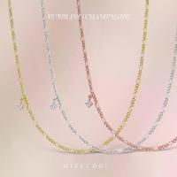 ราคา หรูหราเบาบาง สร้อยคอแชมเปญฟองสบู่ Mizuchol (แบบซ้อนได้) ตกแต่งด้วยพลอยโทแพซสีขาว (เฉพาะสร้อยคอและจี้พลอยโทแพซสีขาว) แฟชั่น (1733878874076513958)